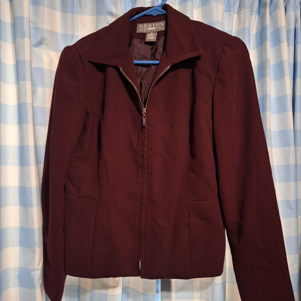 Vintage Women's Pretty Burgundy Jacket